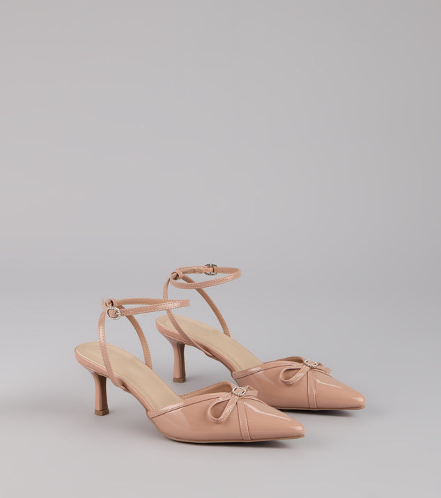 Sweet Point Kitten Bow Heels