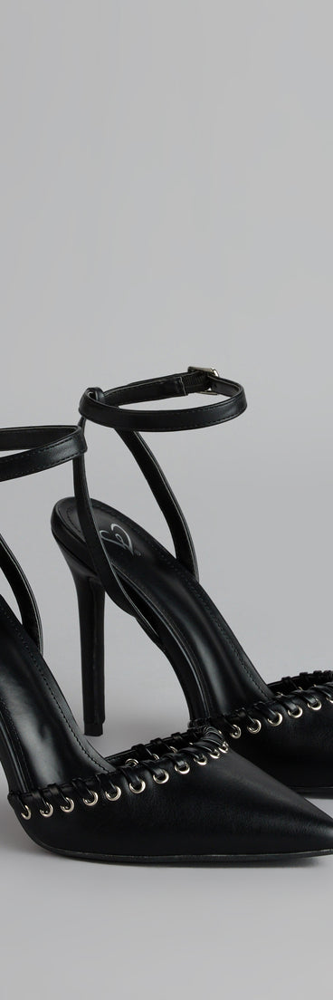 On Point Whipstitch Stiletto Heels