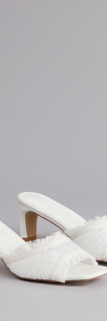 Keep It Cute Lace Strap Mules