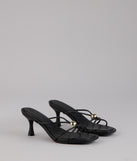 Sleek Luxe Strappy Stiletto Mules