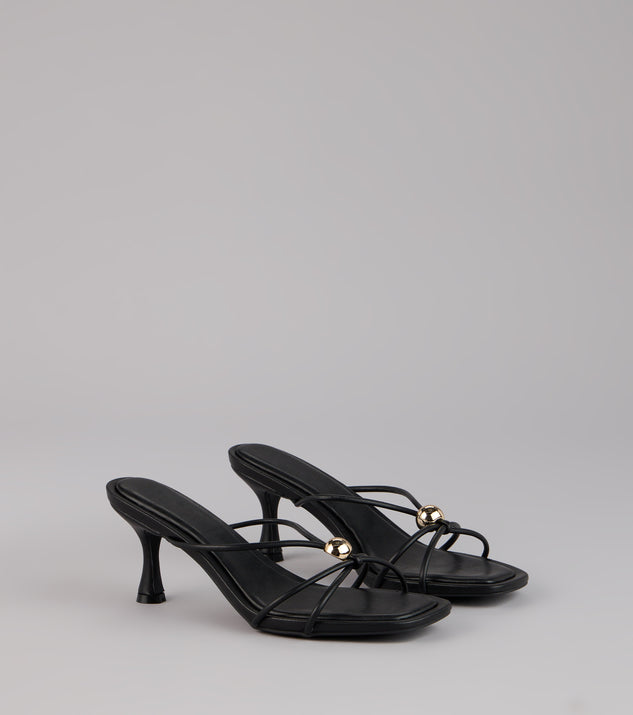 Sleek Luxe Strappy Stiletto Mules