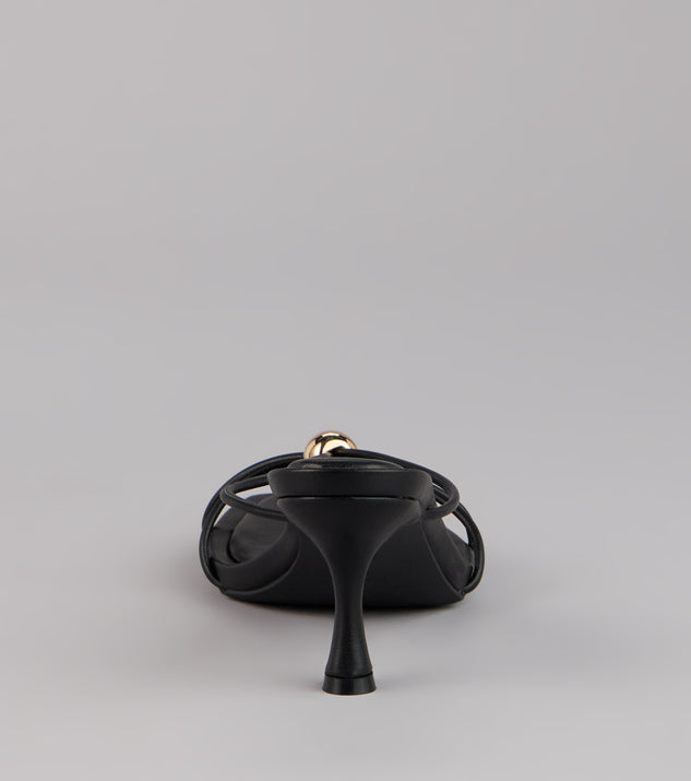 Sleek Luxe Strappy Stiletto Mules