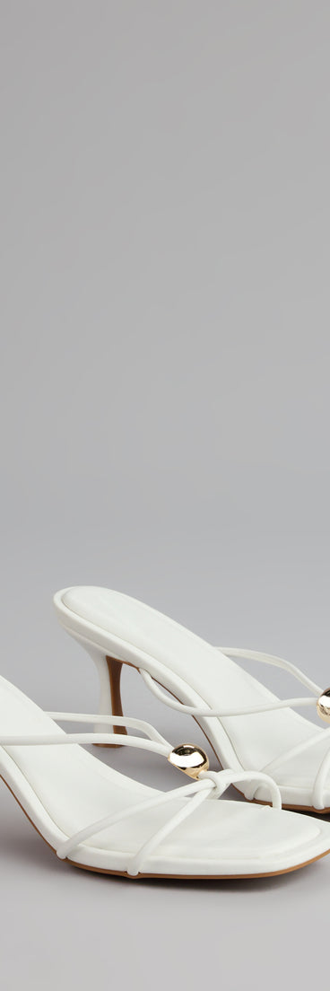 Sleek Luxe Strappy Stiletto Mules