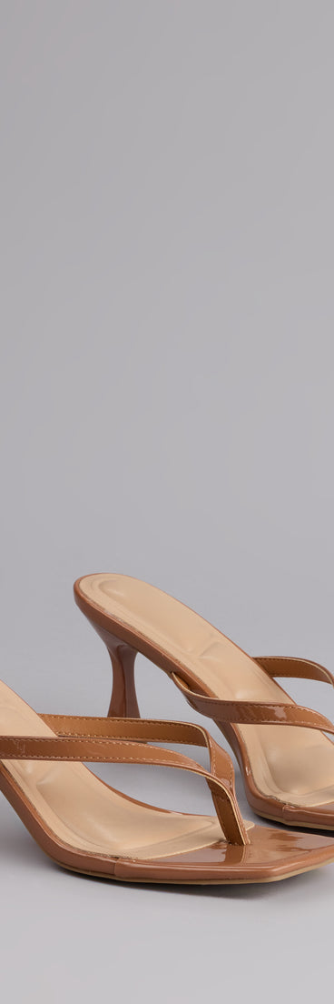 Strut And Stun Thong Mules