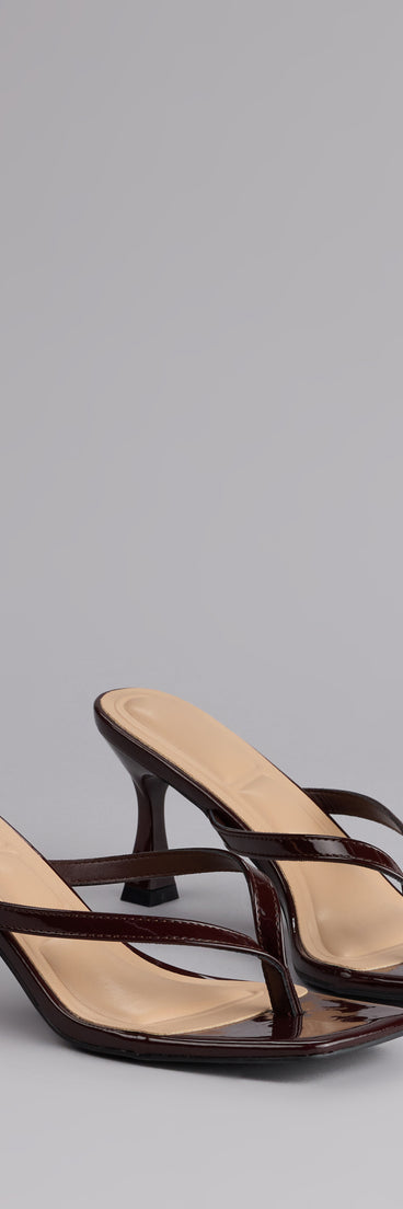 Strut And Stun Thong Mules