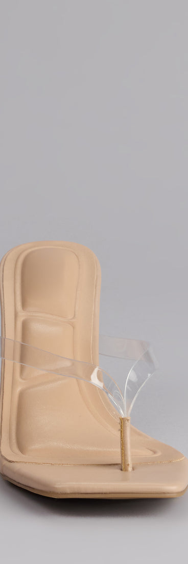 Strut And Stun Thong Mules