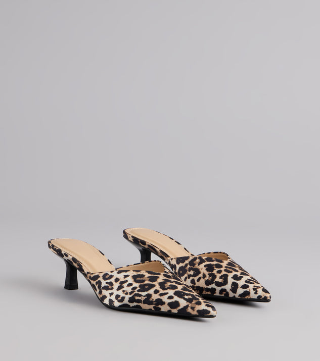Windsor Sassy Steps Leopard Kitten Mules Sale
