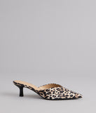 Sassy Steps Leopard Kitten Mules