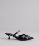 Rebel Chic Buckle Kitten Heels