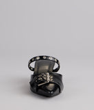 Rebel Chic Buckle Kitten Heels