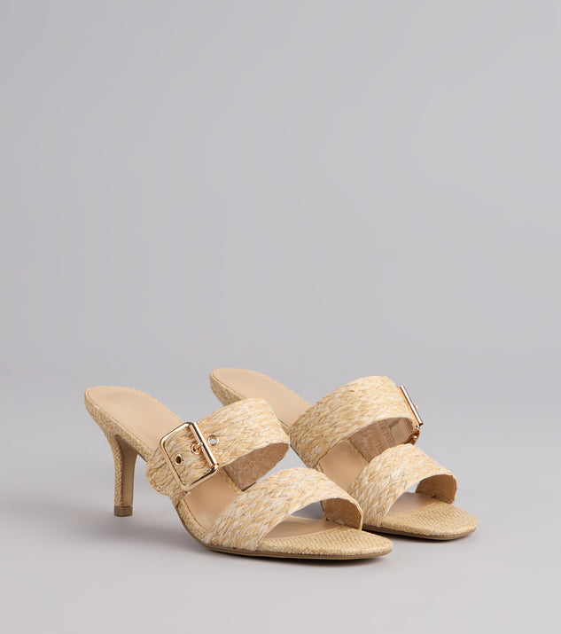 Sun Chaser Stiletto Buckle Mules