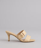 Sun Chaser Stiletto Buckle Mules