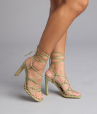 All Tied Up Strappy Block Heels