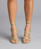 All Tied Up Strappy Block Heels