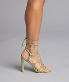 All Tied Up Strappy Block Heels