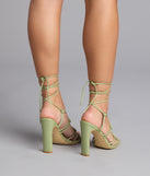 All Tied Up Strappy Block Heels