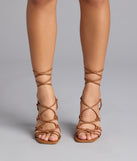 All Tied Up Strappy Block Heels