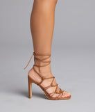 All Tied Up Strappy Block Heels