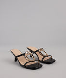 Sassy Sleek Square Toe Kitten Heels