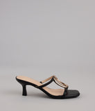 Sassy Sleek Square Toe Kitten Heels