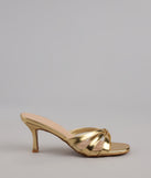Shine Bright Metallic Thong Kitten Heels