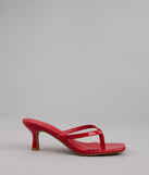 Sleek Obsessions Patent Thong Kitten Heels