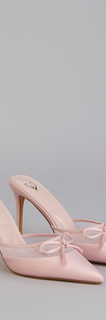Dressed Up Satin Bow Heels