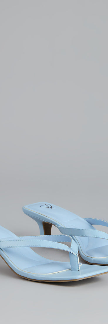 Style made simple with the Feeling Chic Thong Square Toe Heels, trendy women’s shoes that take your outfit from basic to bold in one step.