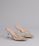 All About Glamour Rhinestone Bow Heels