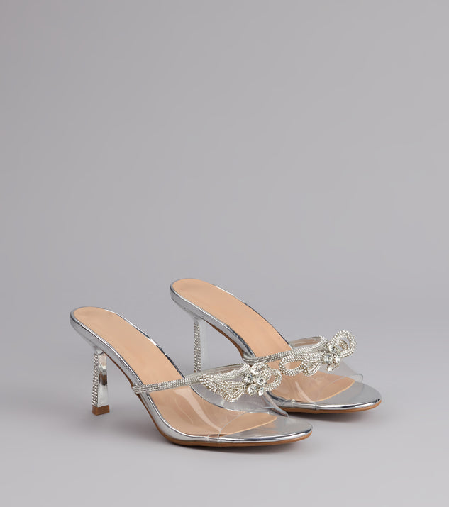 Shop Windsor All About Glamour Rhinestone Bow Heels Online – Trendy & Affordable Fashion