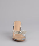 All About Glamour Rhinestone Bow Heels