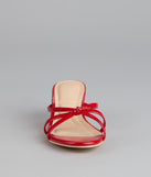 Shimmer Step Strappy Mules