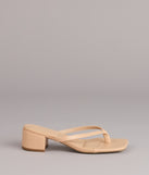 Easy Chic Thong Block Heels