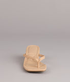 Easy Chic Thong Block Heels