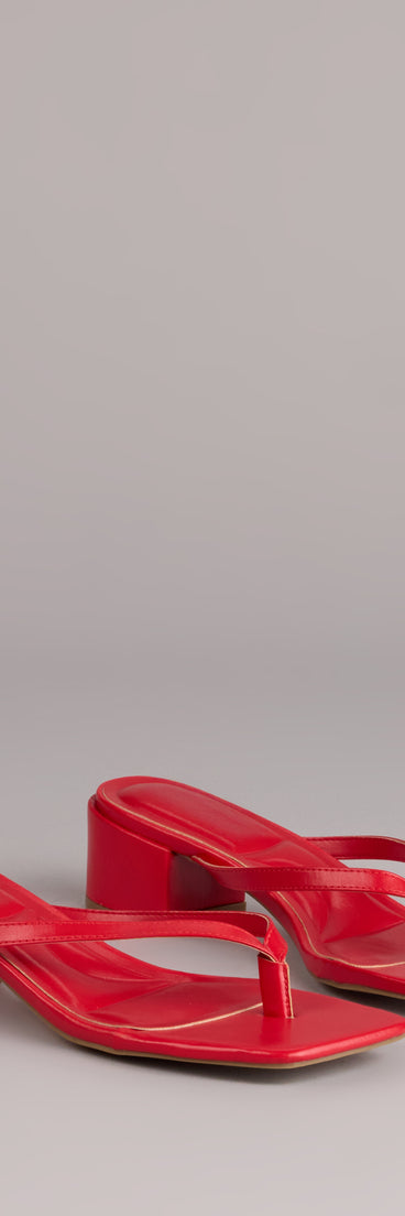 Easy Chic Thong Block Heels