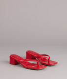Easy Chic Thong Block Heels