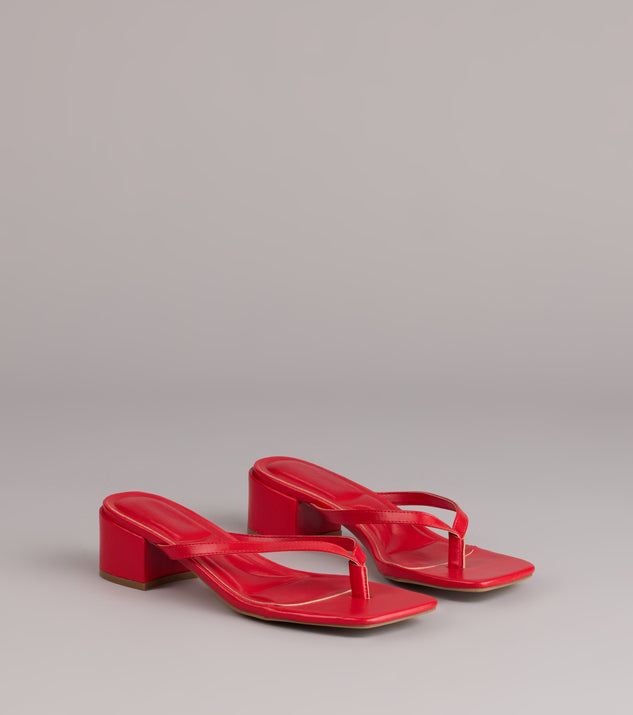 Easy Chic Thong Block Heels