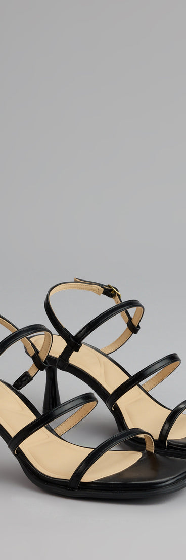 On Point Strappy Sling-Back Stiletto Heels
