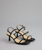 On Point Strappy Sling-Back Stiletto Heels