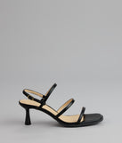 On Point Strappy Sling-Back Stiletto Heels