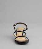 On Point Strappy Sling-Back Stiletto Heels