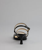 On Point Strappy Sling-Back Stiletto Heels