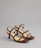 On Point Strappy Sling-Back Stiletto Heels