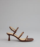 On Point Strappy Sling-Back Stiletto Heels