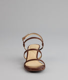 On Point Strappy Sling-Back Stiletto Heels