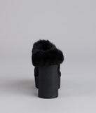 Fuzzy Feel Chunky Clog Mules