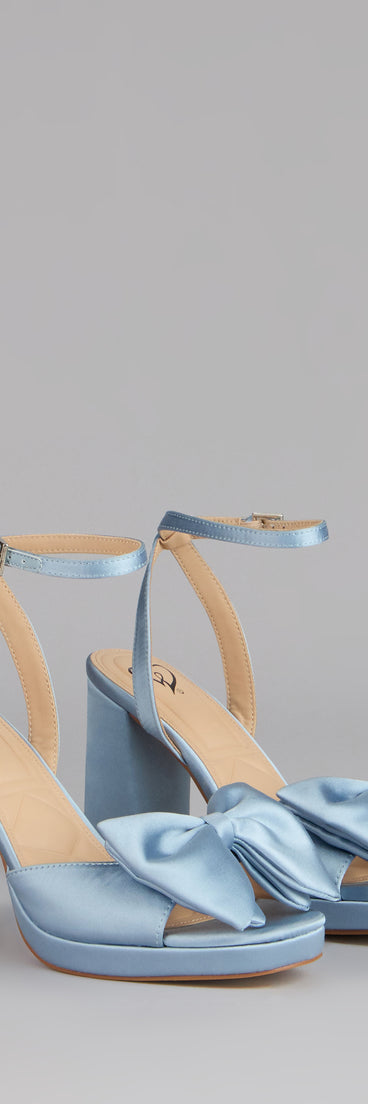 Put A Bow on It Satin Heels