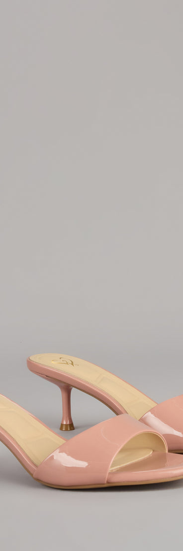 Own the Moment Patent Heeled Mules