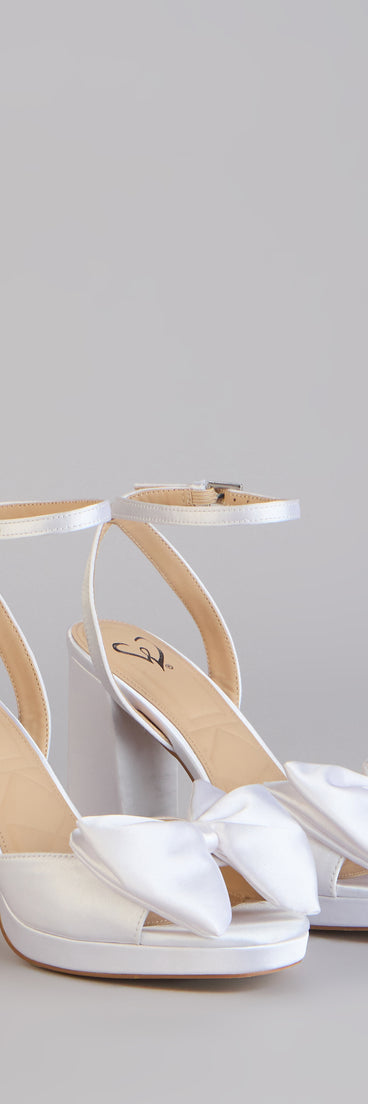 Put A Bow on It Satin Heels