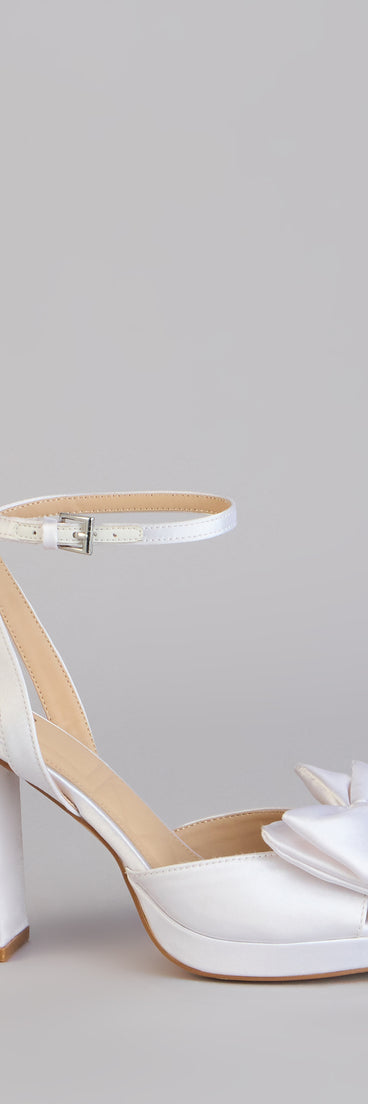 Put A Bow on It Satin Heels